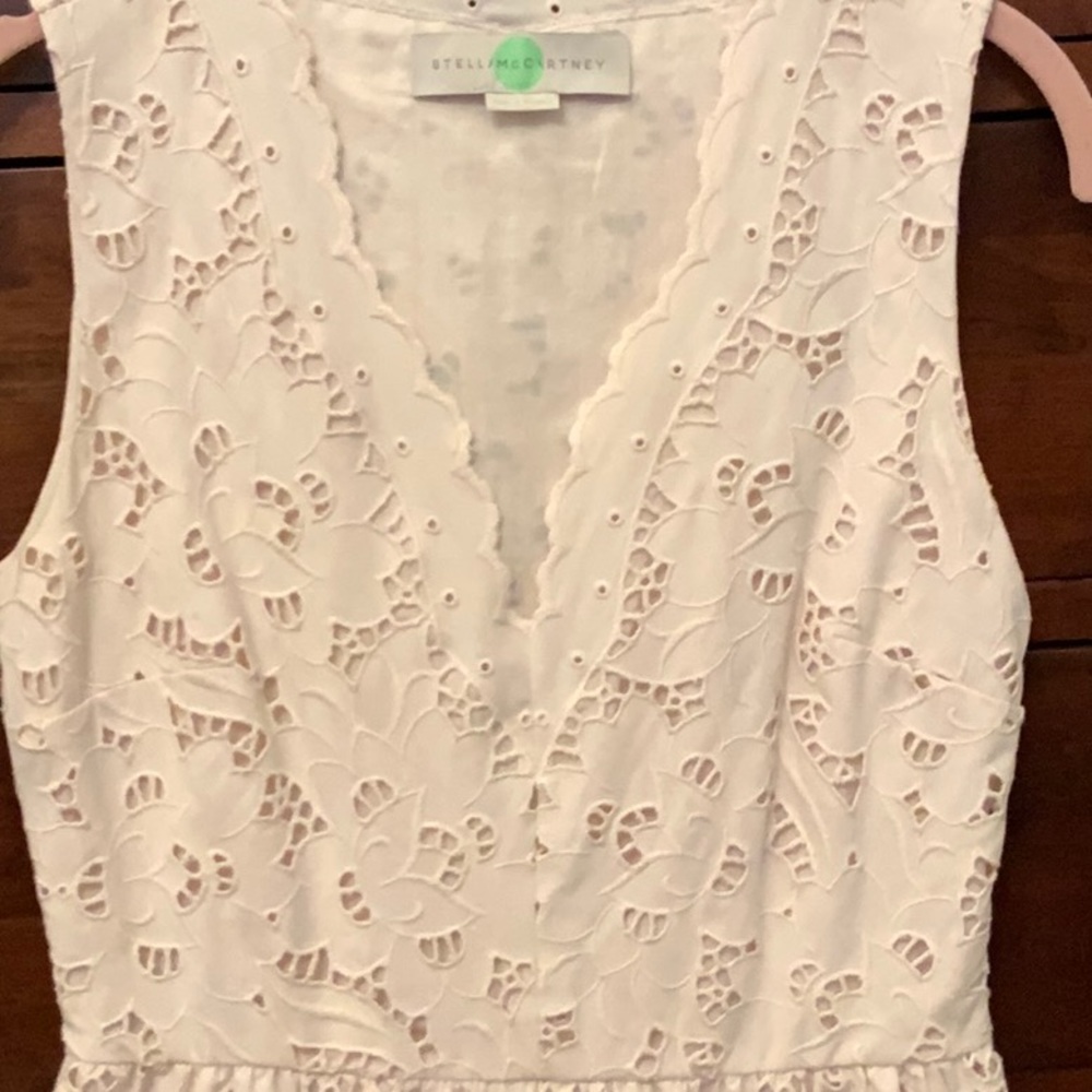 Stella McCartney Mya eyelet silk dress EUC European size 40.
